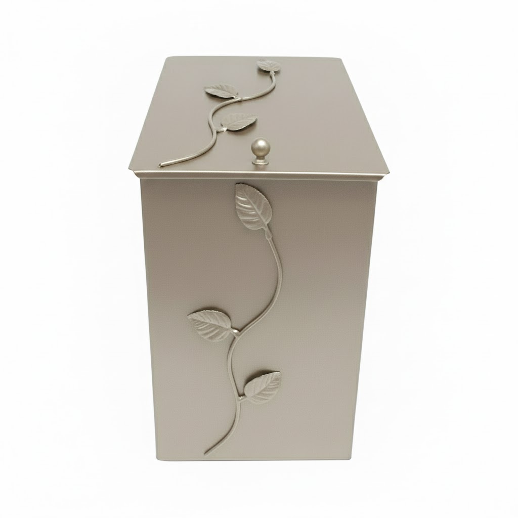 Κάδος - Ξυλοθήκη Μικρός Σχέδιο Φύλλα (760) Εκρού