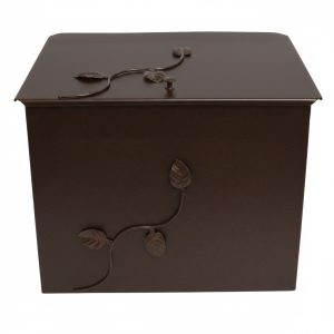 Κάδος - Ξυλοθήκη Μεγάλος Σχέδιο Φύλλα (762) Καφέ