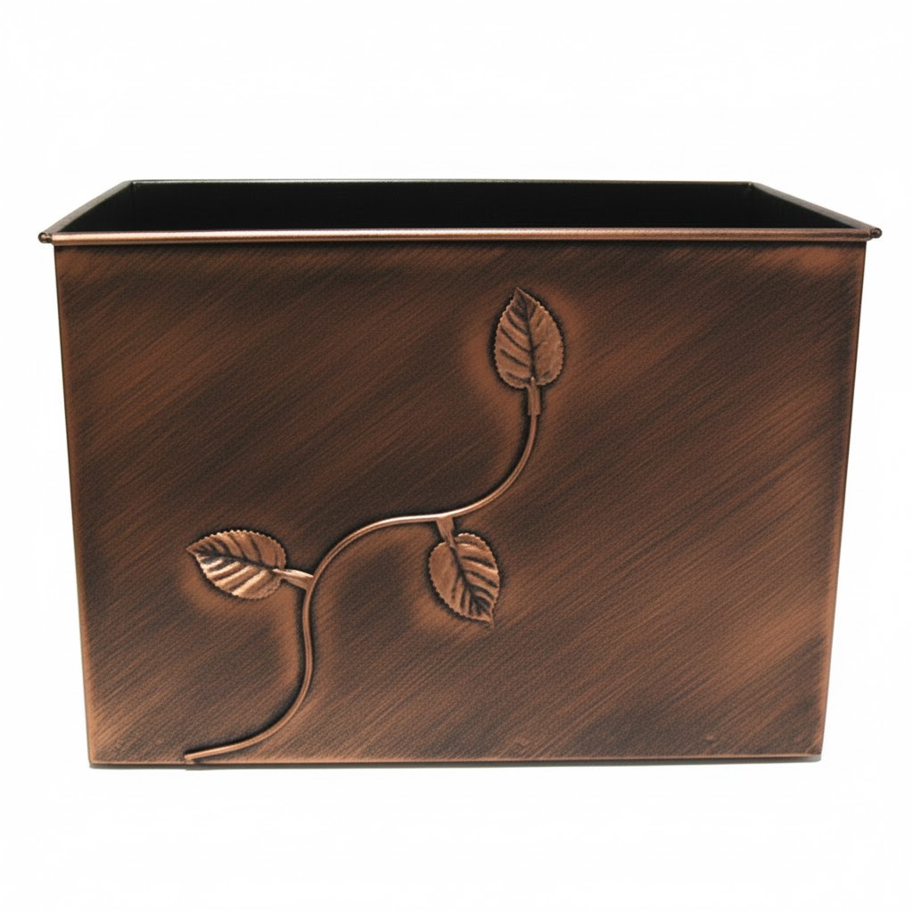 Κάδος-Ξυλοθήκη Ορθογώνιος Σχέδιο Φύλλα (763)