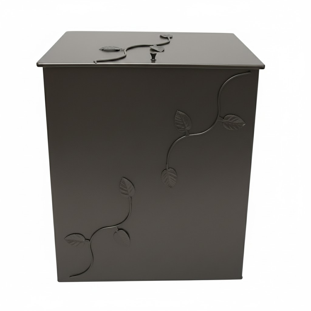 Κάδος - Ξυλοθήκη Γίγας Σχέδιο Φύλλα (766) Σκουριά