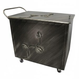 Κάδος-Ξυλοθήκη Τροχήλατη (767) Πατίνα Ασημί