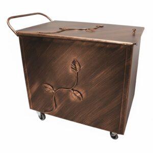 Κάδος-Ξυλοθήκη Τροχήλατη (767) Πατίνα Χαλκός