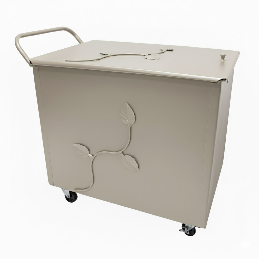 Κάδος-Ξυλοθήκη Τροχήλατη (767) Εκρού