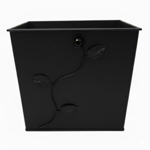 Κάδος - Ξυλοθήκη Σχέδιο Λουλούδι Strass (800) Μαύρο