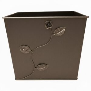 Κάδος - Ξυλοθήκη Σχέδιο Λουλούδι Strass (800) Καφέ