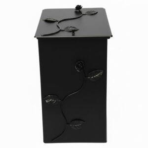 Κάδος - Ξυλοθήκη Μικρό Σχέδιο Λουλούδι Strass (810) Μαύρο