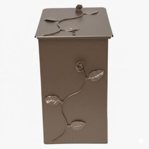 Κάδος - Ξυλοθήκη Μικρό Σχέδιο Λουλούδι Strass (810) Καφέ