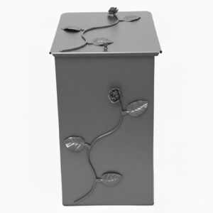 Κάδος - Ξυλοθήκη Μικρό Σχέδιο Λουλούδι Strass (810) Ασημί