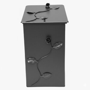 Κάδος - Ξυλοθήκη Μικρό Σχέδιο Λουλούδι Strass (810) Σκουριά