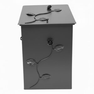 Κάδος - Ξυλοθήκη Μεσαία Σχέδιο Λουλούδι Strass (811) Σκουριά