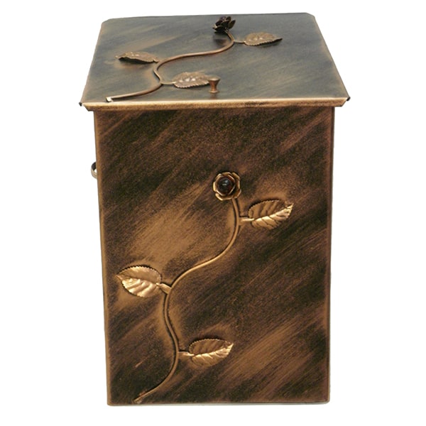 Κάδος - Ξυλοθήκη Μεσαία Σχέδιο Λουλούδι Strass (811)