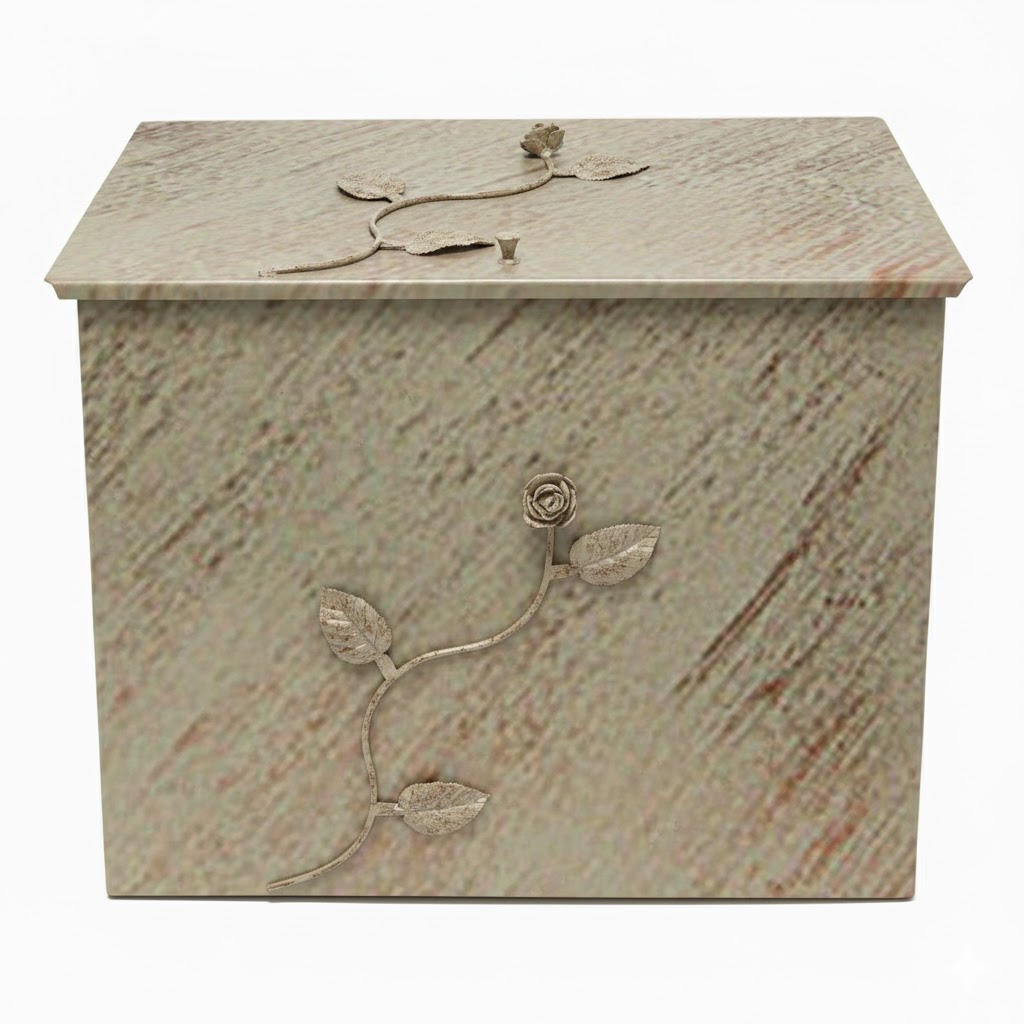 Κάδος - Ξυλοθήκη Μεγάλος Σχέδιο Λουλούδι Strass (812) Εκρού Πατίνα Χαλκός