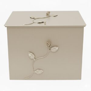 Κάδος - Ξυλοθήκη Μεγάλος Σχέδιο Λουλούδι Strass (812) Εκρού