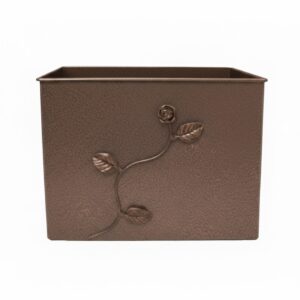 Κάδος-Ξυλοθήκη Ορθογώνιος Σχέδιο Λουλούδι Strass (813) Καφέ