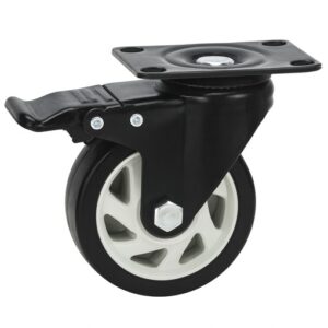 Ρόδα περιστρεφόμενη  Φ-150mm Υ:185mm για βάρος μέχρι 110Kg με φρένο