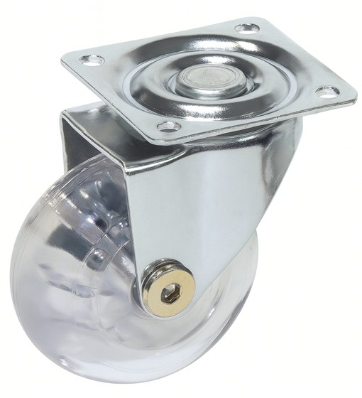 Ρόδα περιστρεφόμενη  Φ-75mm Υ:97mm για βάρος μέχρι 40Kg χωρίς φρένο