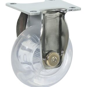 Ρόδα Σταθερή Φ-50mm Υ:63mm για βάρος μέχρι 30Kg διάφανο