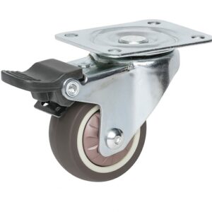 Ρόδα περιστρεφόμενη  Φ-50mm Υ:64mm για βάρος μέχρι 30Kg με φρένο