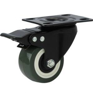 Ρόδα περιστρεφόμενη  Φ-50mm Υ:74mm για βάρος μέχρι 40Kg με φρένο