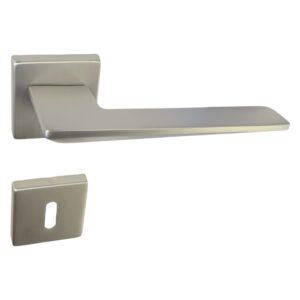 Πόμολο Εσωτερικής Πόρτας 52080 Νίκελ Ματ Set Ροζέτα