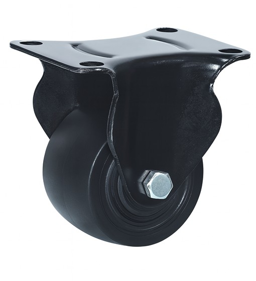 Ρόδα Σταθερή Φ-50mm Υ:70mm για βάρος μέχρι 80Kg μαύρη