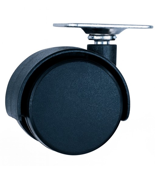 Ρόδα περιστρεφόμενη  Φ-50mm Υ:65mm για βάρος μέχρι 25Kg χωρίς φρένο