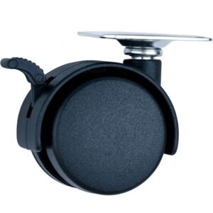 Ρόδα περιστρεφόμενη  Φ-50mm Υ:65mm για βάρος μέχρι 25Kg με φρένο