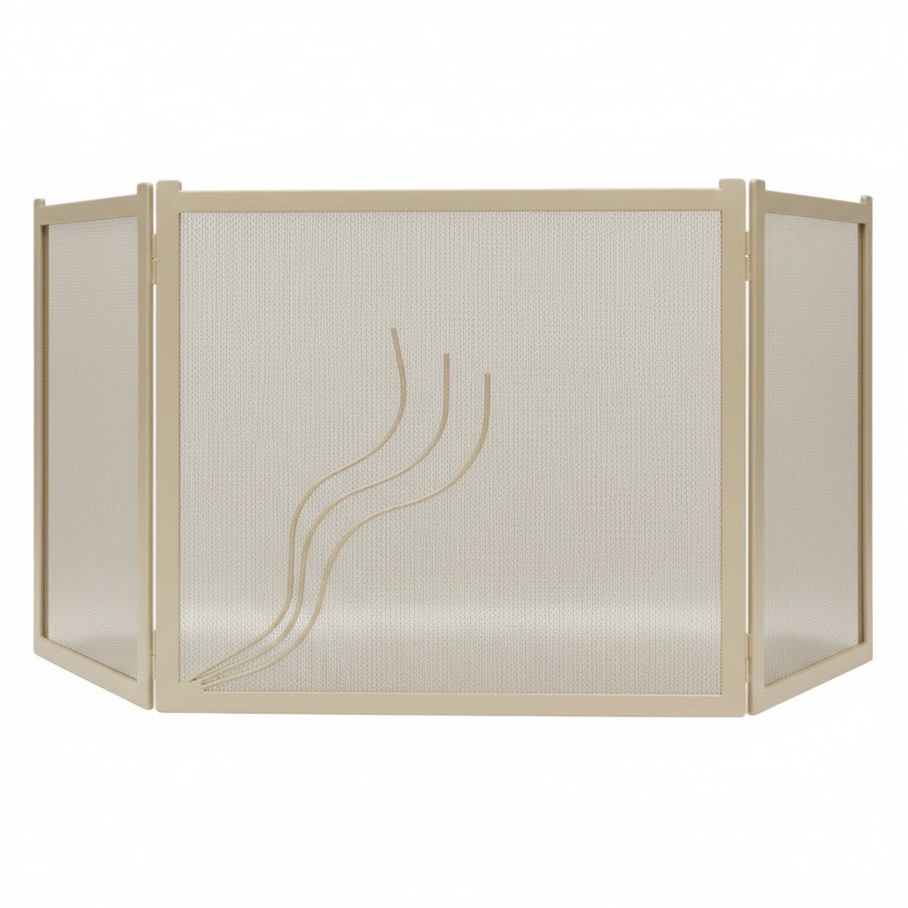 Σίτα Τζακιού Τρίφυλλη Σχέδιο Φλόγα (2400) Εκρού