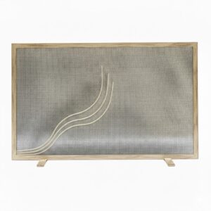 Σίτα Τζακιού Μονόφυλλη Σχέδιο Φλόγα (2420) Εκρού Πατίνα Χρυσό