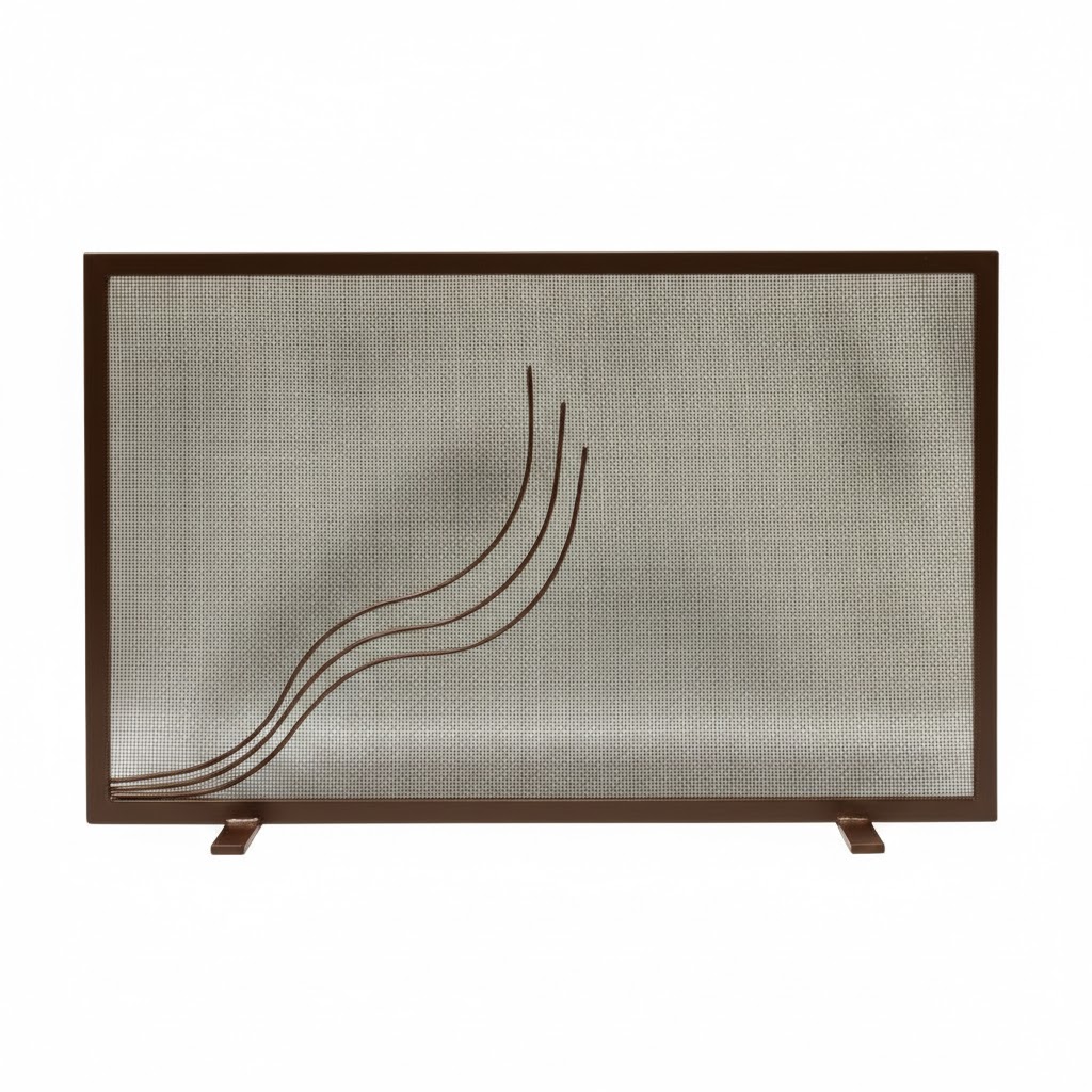 Σίτα Τζακιού Μονόφυλλη Σχέδιο Φλόγα (2420) Καφέ