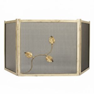 Σίτα Τζακιού Τρίφυλλη Σχέδιο Φύλλα (2450) Εκρού Πατίνα Χρυσό