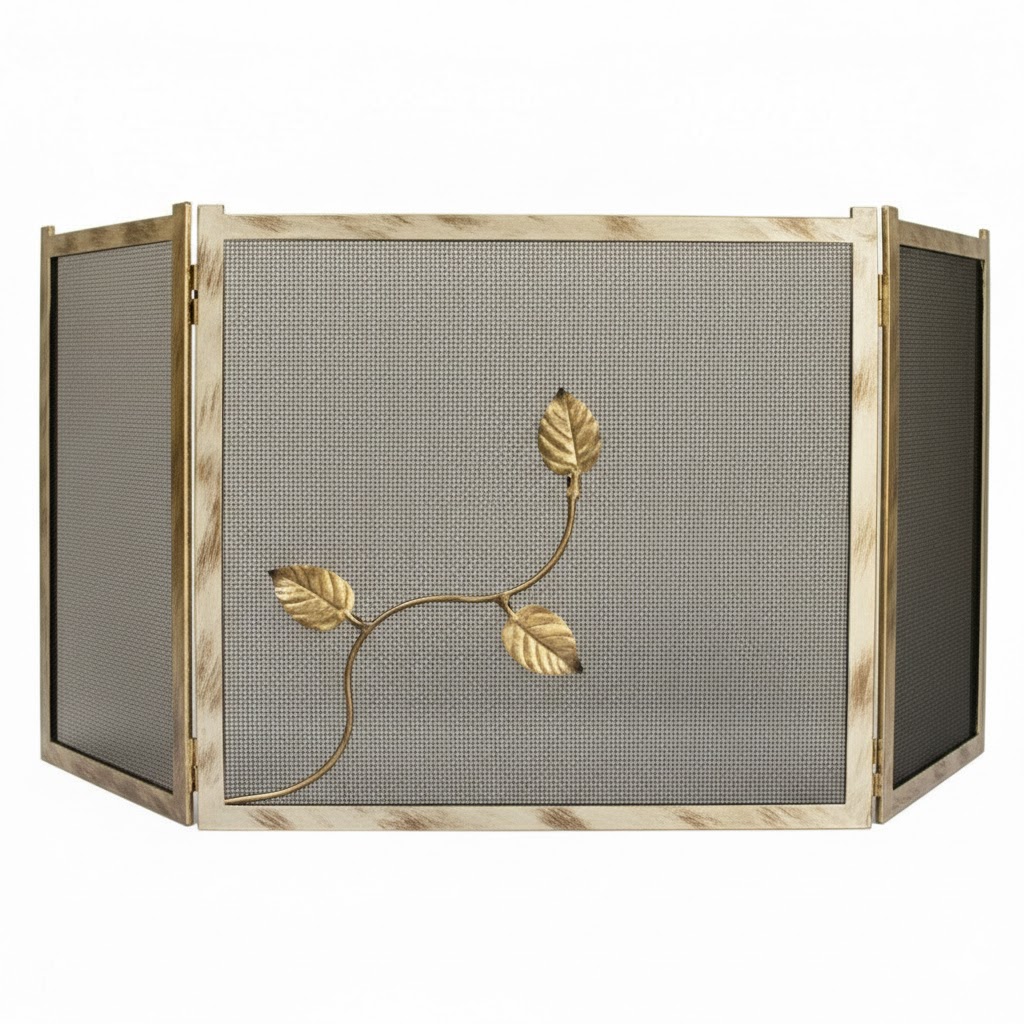 Σίτα Τζακιού Τρίφυλλη Σχέδιο Φύλλα (2450) Εκρού Πατίνα Χαλκός