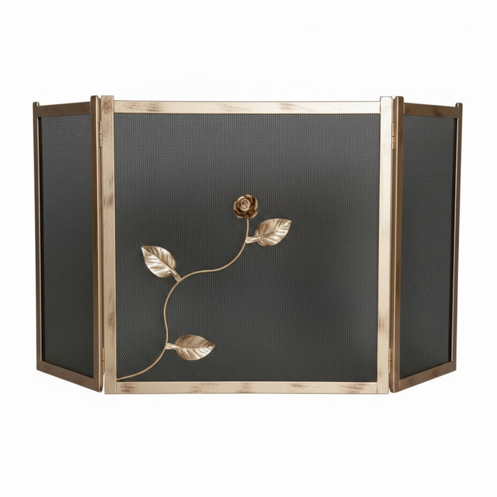 Σίτα Τζακιού Τρίφυλλη Σχέδιο Λουλούδι Strass (2451) Εκρού Πατίνα Χαλκός