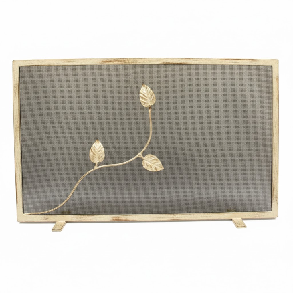 Σίτα Τζακιού Μονόφυλλη Σχέδιο Φύλλα (2460) ΕΕκρού Πατίνα Χρυσό