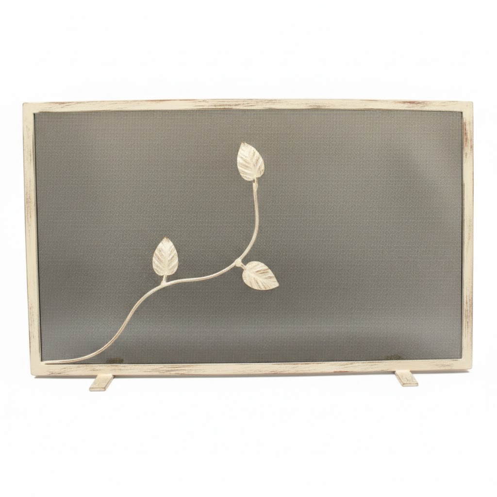 Σίτα Τζακιού Μονόφυλλη Σχέδιο Φύλλα (2460) Εκρού Πατίνα Ασημί