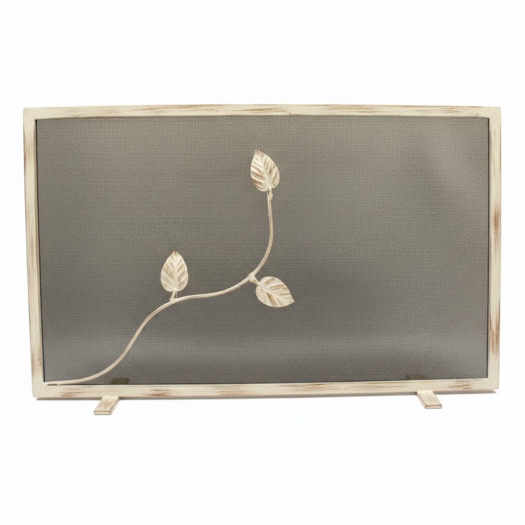 Σίτα Τζακιού Μονόφυλλη Σχέδιο Φύλλα (2460) Εκρού Πατίνα Χαλκός