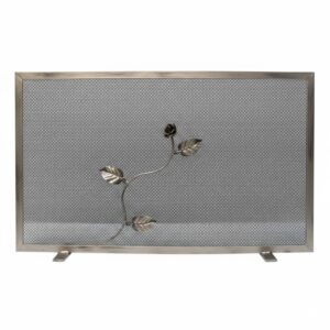 Σίτα Τζακιού Μονόφυλλη Σχέδιο Λουλούδι Strass (2461) Εκρού Πατίνα Ασημί