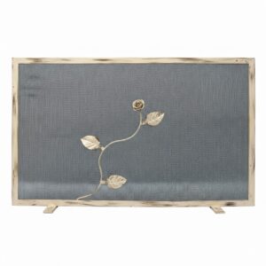 Σίτα Τζακιού Μονόφυλλη Σχέδιο Λουλούδι Strass (2461) Εκρού Πατίνα Χαλκός