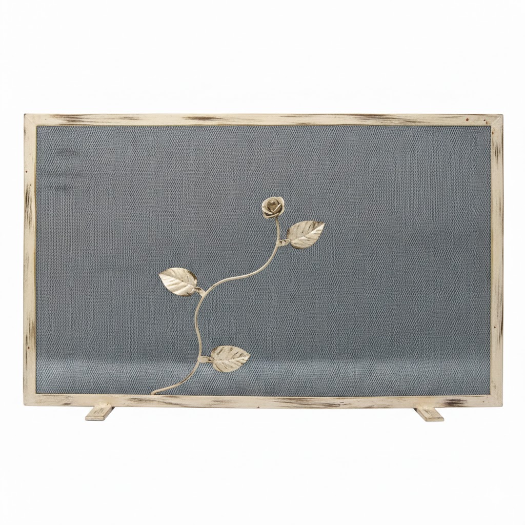 Σίτα Τζακιού Μονόφυλλη Σχέδιο Λουλούδι Strass (2461) Εκρού Πατίνα Χαλκός