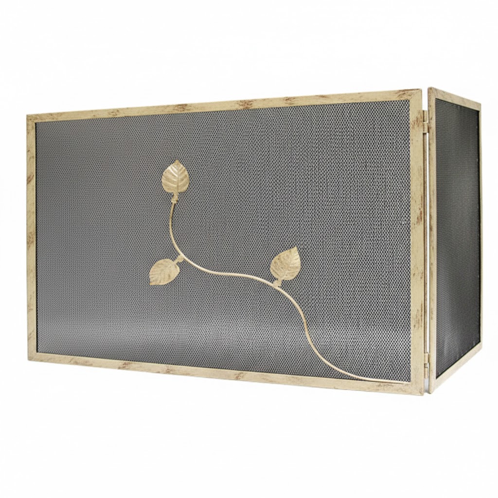 Σίτα Τζακιού Quatro Σχέδιο Φύλλα (2470) Εκρού Πατίνα Χρυσό