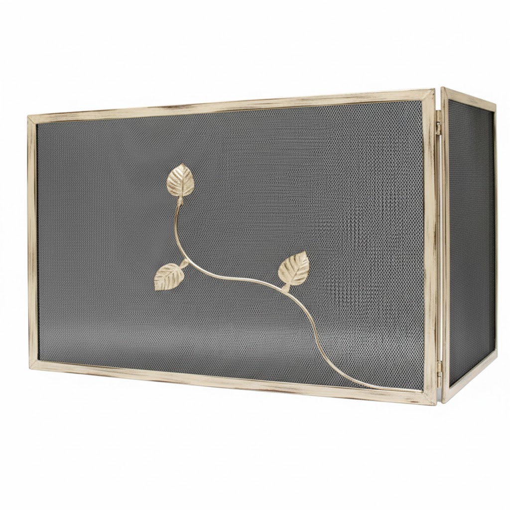 Σίτα Τζακιού Quatro Σχέδιο Φύλλα (2470) Εκρού Πατίνα Χαλκός