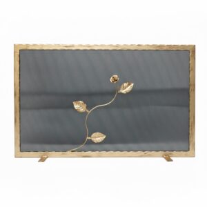 Σίτα Τζακιού Μονόφυλλη Λάμα Κυματιστή Λουλούδι Strass (2511) Εκρού Πατίνα Χρυσό