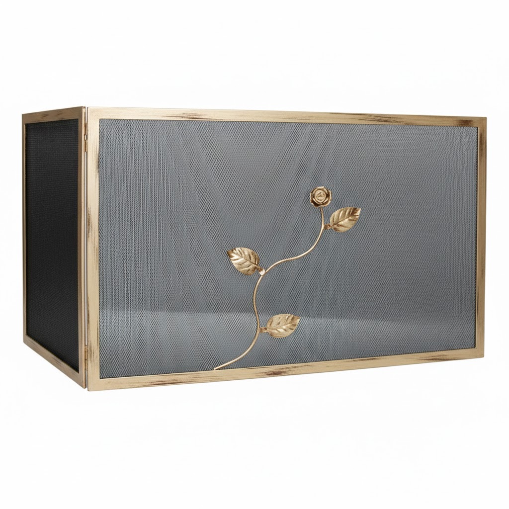 Σίτα Τζακιού Quatro Σχέδιο Λουλούδι Strass (2471) Εκρού Πατίνα Χαλκός