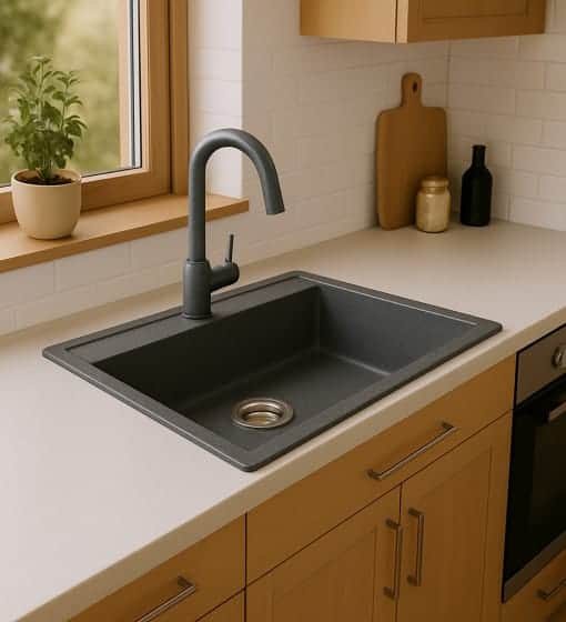Νεροχύτης Unixton - 60X50Cm 1B Metalic Anthracite - Image 2