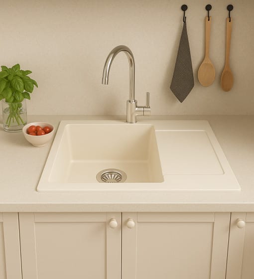 Νεροχύτης Unixton Athena 61x50cm 1B Cream - Image 2