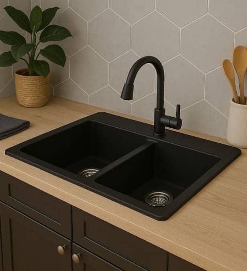 Νεροχύτης Unixton Hermes 78x50cm 2B Black - Image 2
