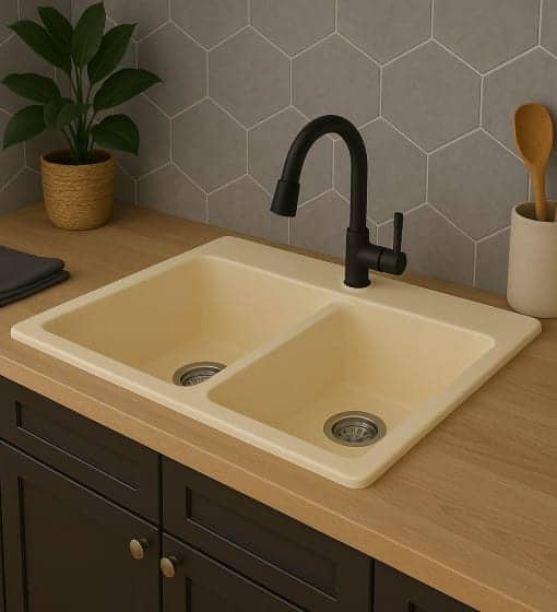 Νεροχύτης Unixton Hermes 78x50cm 2B Cream - Image 2