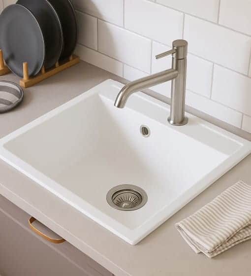 Νεροχύτης Unixton Icarus 50X50Cm 1B White - Image 2