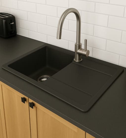 Νεροχύτης Unixton Pan 85x50cm 1B Black - Image 2