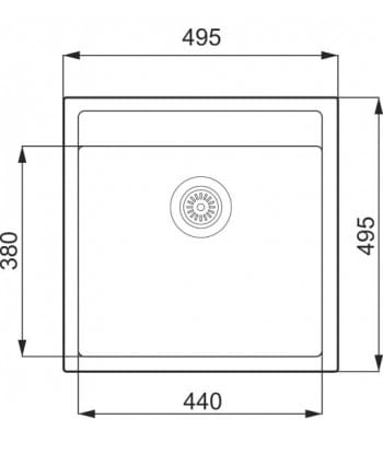 Νεροχύτης Unixton Icarus 50X50Cm 1B White - Image 3